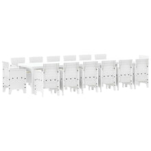 Tuin Eetset 15 pcs Wit Polt riet