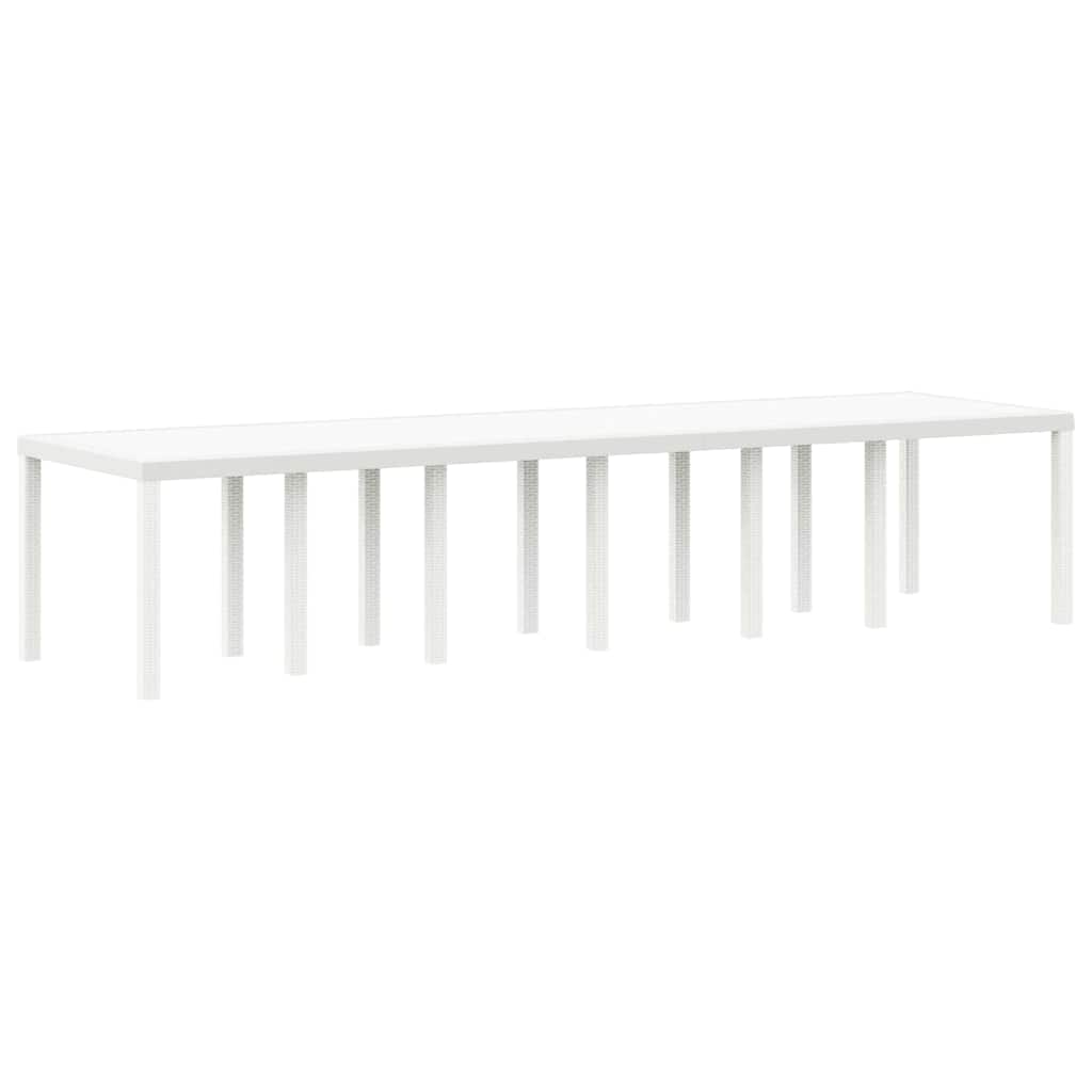 Tuin Eetset 15 pcs Wit Polt riet