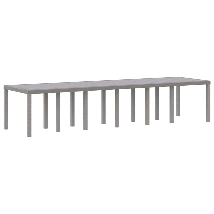 Tuin Eetset 15 pcs Lichtgrijs Polt riet