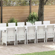 Tuin eettafelset 16 persoons 400x100 cm wit
