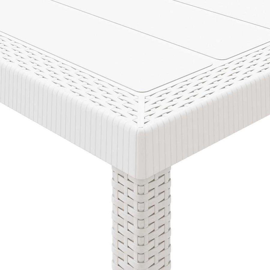 Tuin Eettafelset met kussens 17 st Wit PP