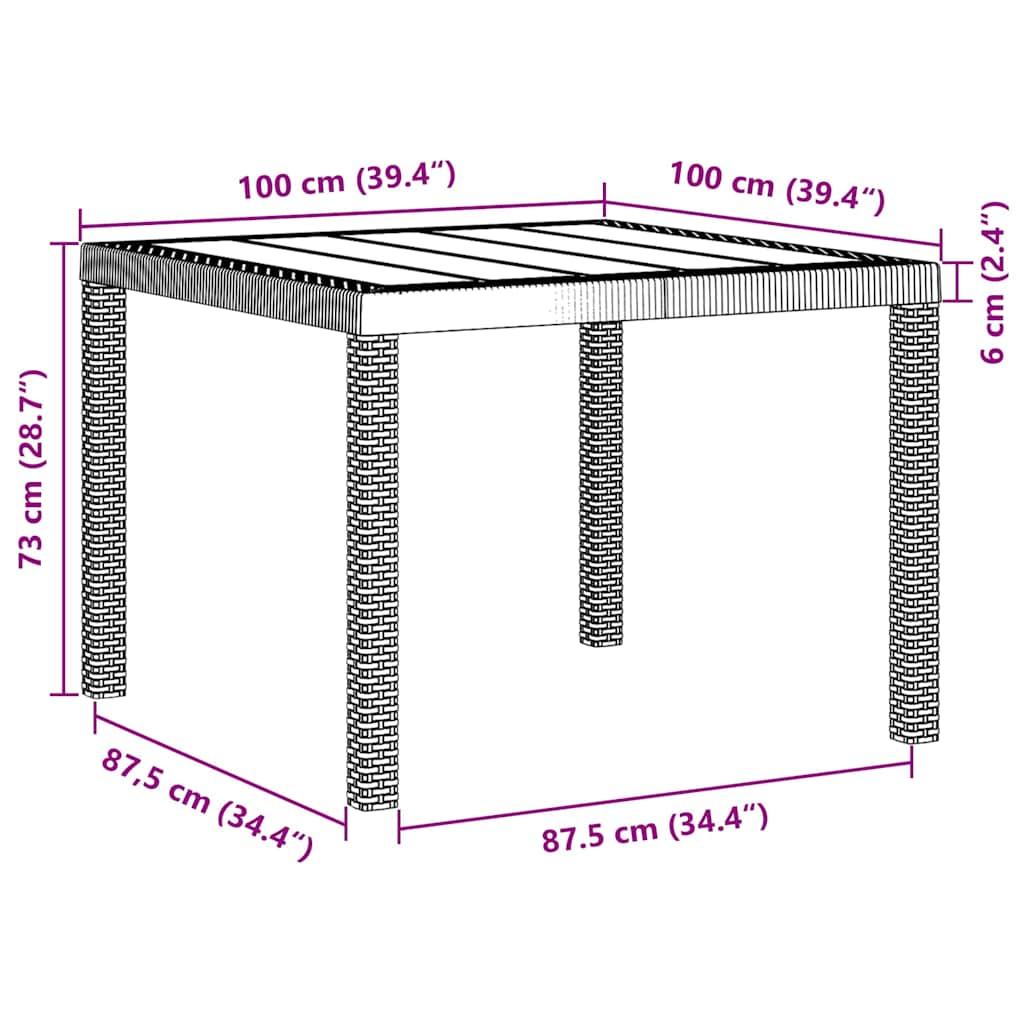 Tuin Eetset 3 pcs Lichtgrijs Polypropyleen