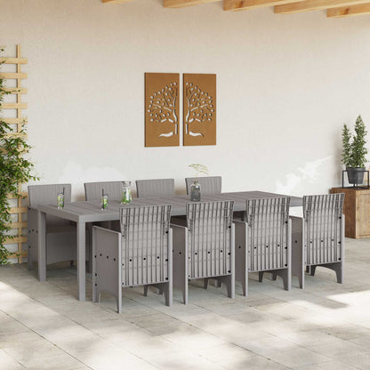 Tuin Eetset 9 st Wit Polypropyleen
