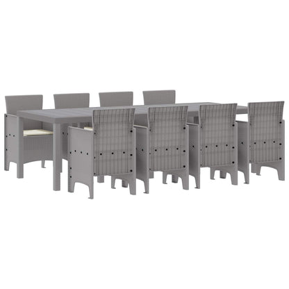 Tuin Eetset 9 st Wit Polypropyleen