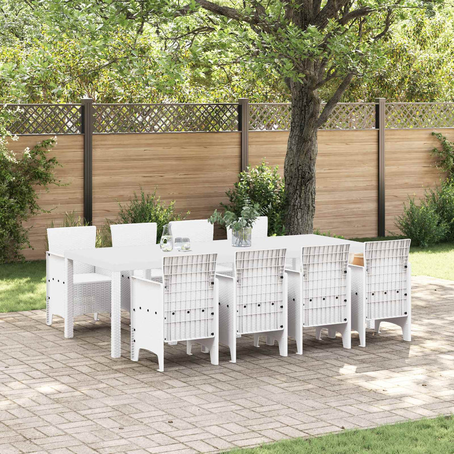 Tuin Eetset 9 pcs Lichtgrijs Polypropyleen