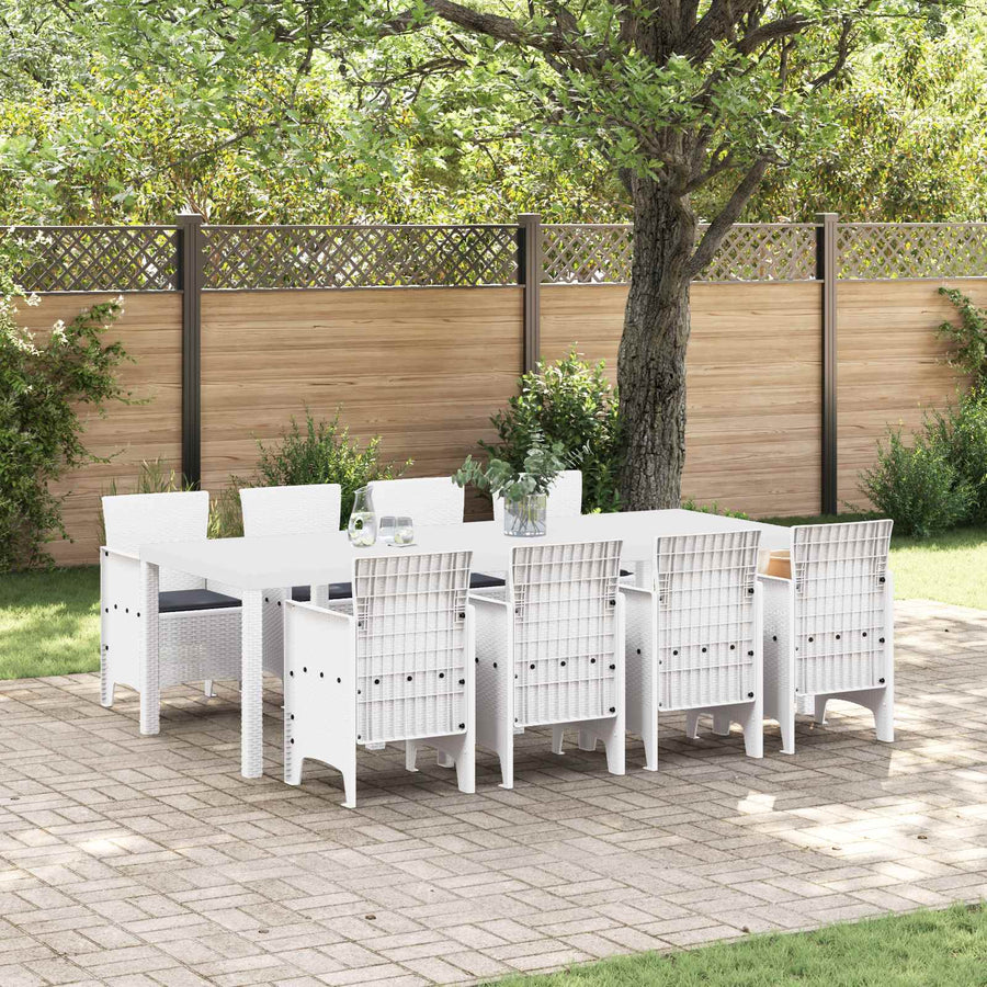 Tuin Eetset 9 pcs Lichtgrijs Polypropyleen