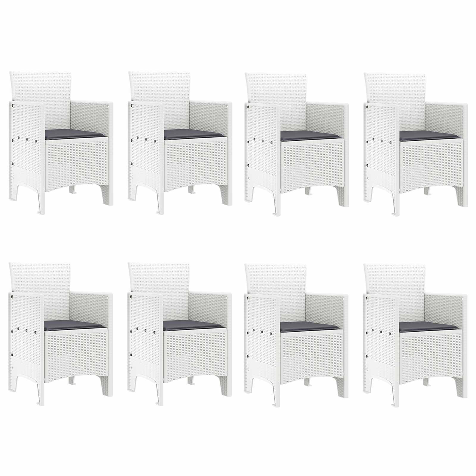 Tuin Eetset 9 pcs Lichtgrijs Polypropyleen