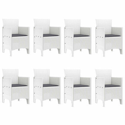 Tuin Eetset 9 pcs Lichtgrijs Polypropyleen