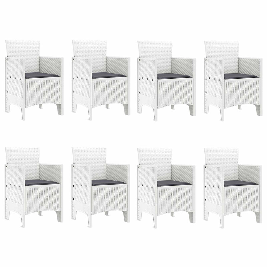 Tuin Eetset 9 pcs Lichtgrijs Polypropyleen