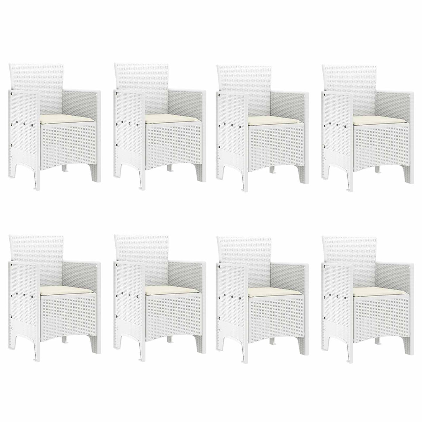 Tuin Eetset 9 pcs Lichtgrijs Polypropyleen