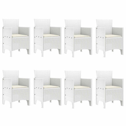 Tuin Eetset 9 pcs Lichtgrijs Polypropyleen