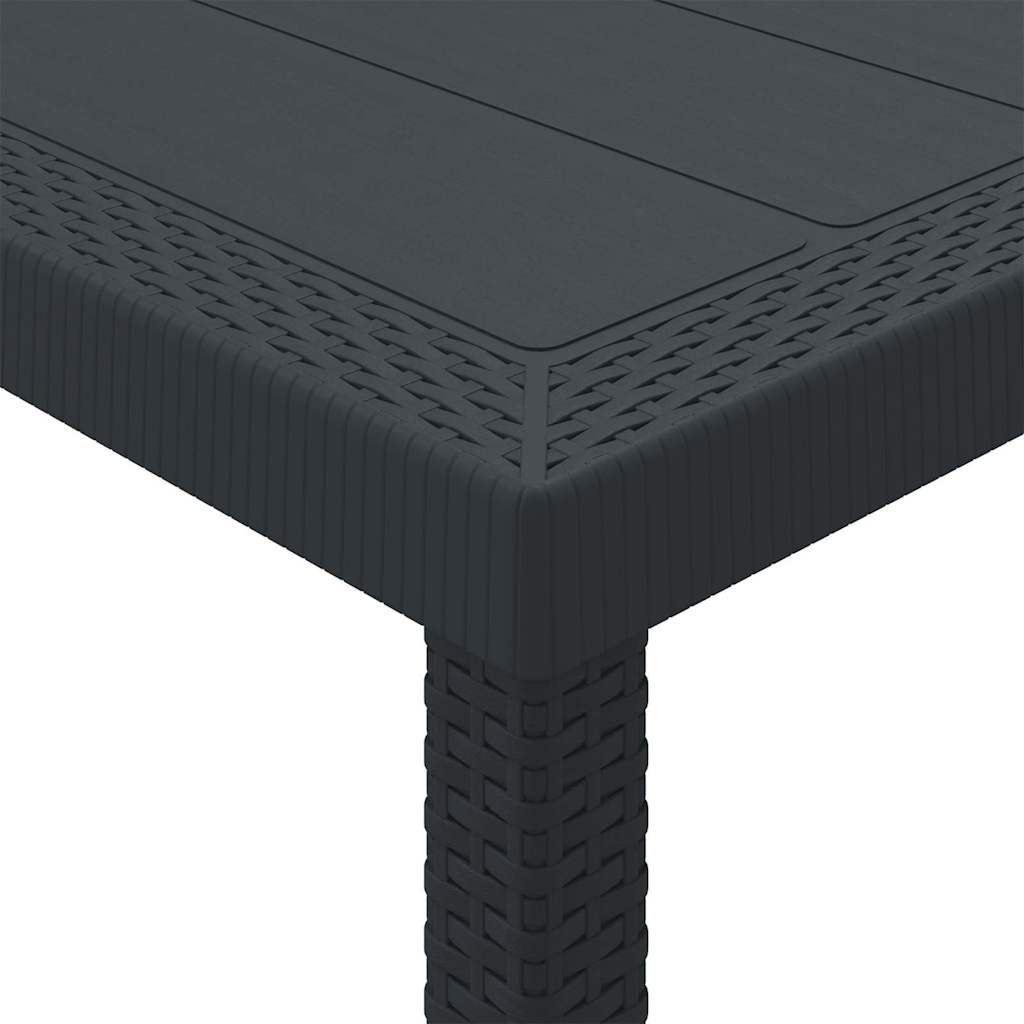 Tuin Eetset 11 pcs Antraciet 300 x 100 x 73 cm Poly riet