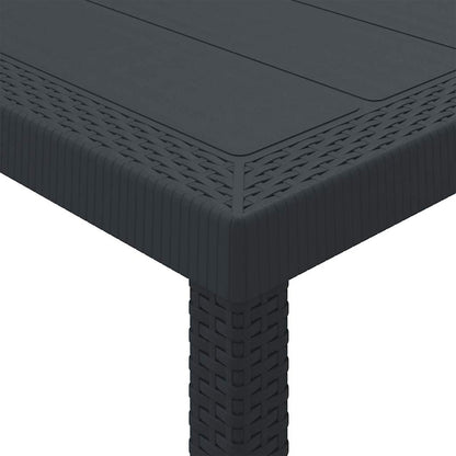 Tuin Eetset 11 pcs Antraciet 300 x 100 x 73 cm Poly riet