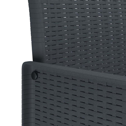 Tuin Eetset 11 pcs Antraciet 300 x 100 x 73 cm Poly riet