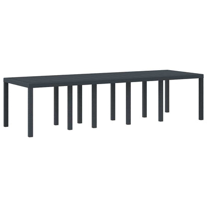 Tuin Eetset 11 pcs Antraciet 300 x 100 x 73 cm Poly riet