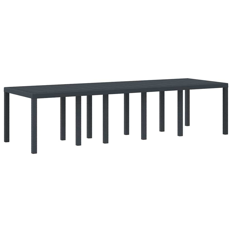 Tuin Eetset 11 pcs Antraciet 300 x 100 x 73 cm Poly riet
