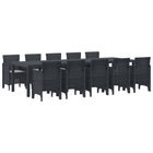 Tuin Eetset 11-delig antraciet lichtgrijs