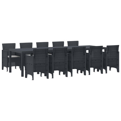 Tuin Eetset 11 pcs Antraciet en Lichtgrijs