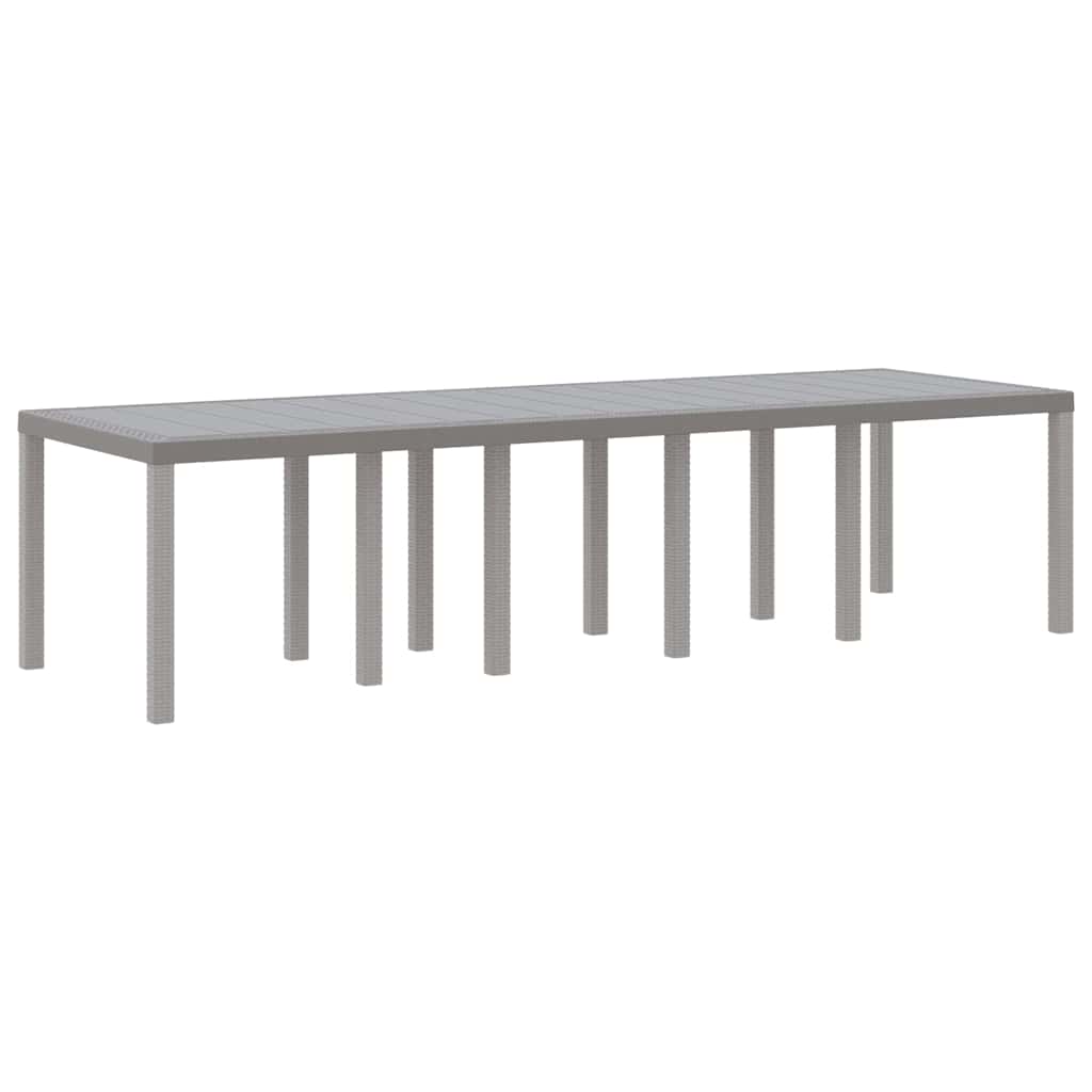 Tuin Eetset 11 st Lichtgrijs en Crème Poly rattan en Aluminium