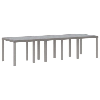 Tuin Eetset 11 st Lichtgrijs en Crème Poly rattan en Aluminium