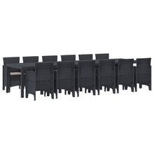 Tuin Eetset 13 pcs Antraciet Polt riet