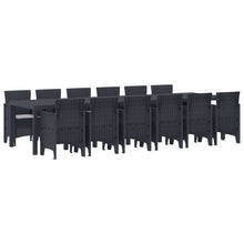 Tuin Eetset 13 pcs Antraciet Polt riet