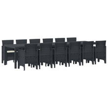 Tuin Eetset 13 pcs Antraciet Polt riet