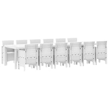 Tuin Eetset 13 pcs Wit Polt riet