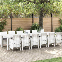 Tuin Eetset 13 pcs Wit Polt riet