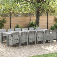 Tuin Eetset 13 pcs Lichtgrijs Polt riet