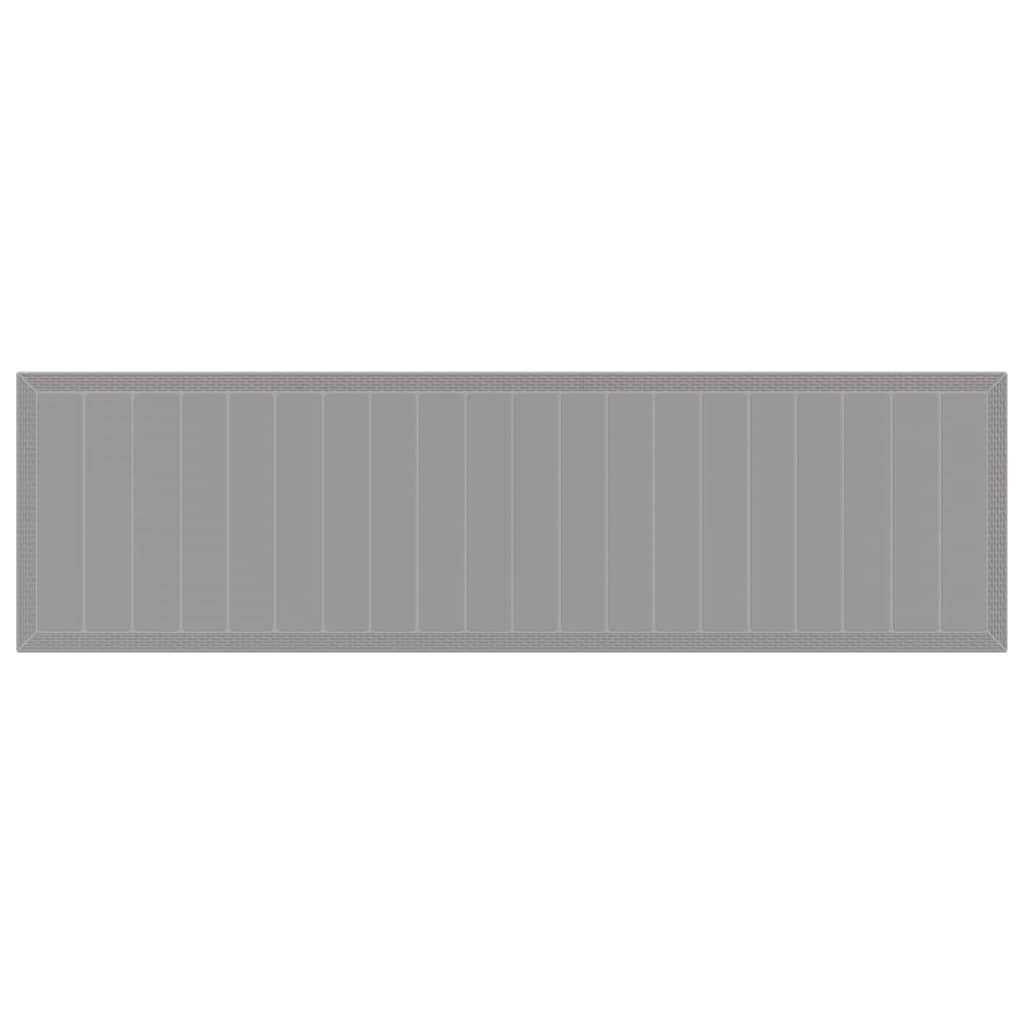 Tuin Eetset 13 pcs Lichtgrijs Polt riet
