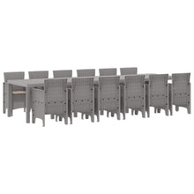 Tuin Eetset 13 pcs Lichtgrijs Polt riet