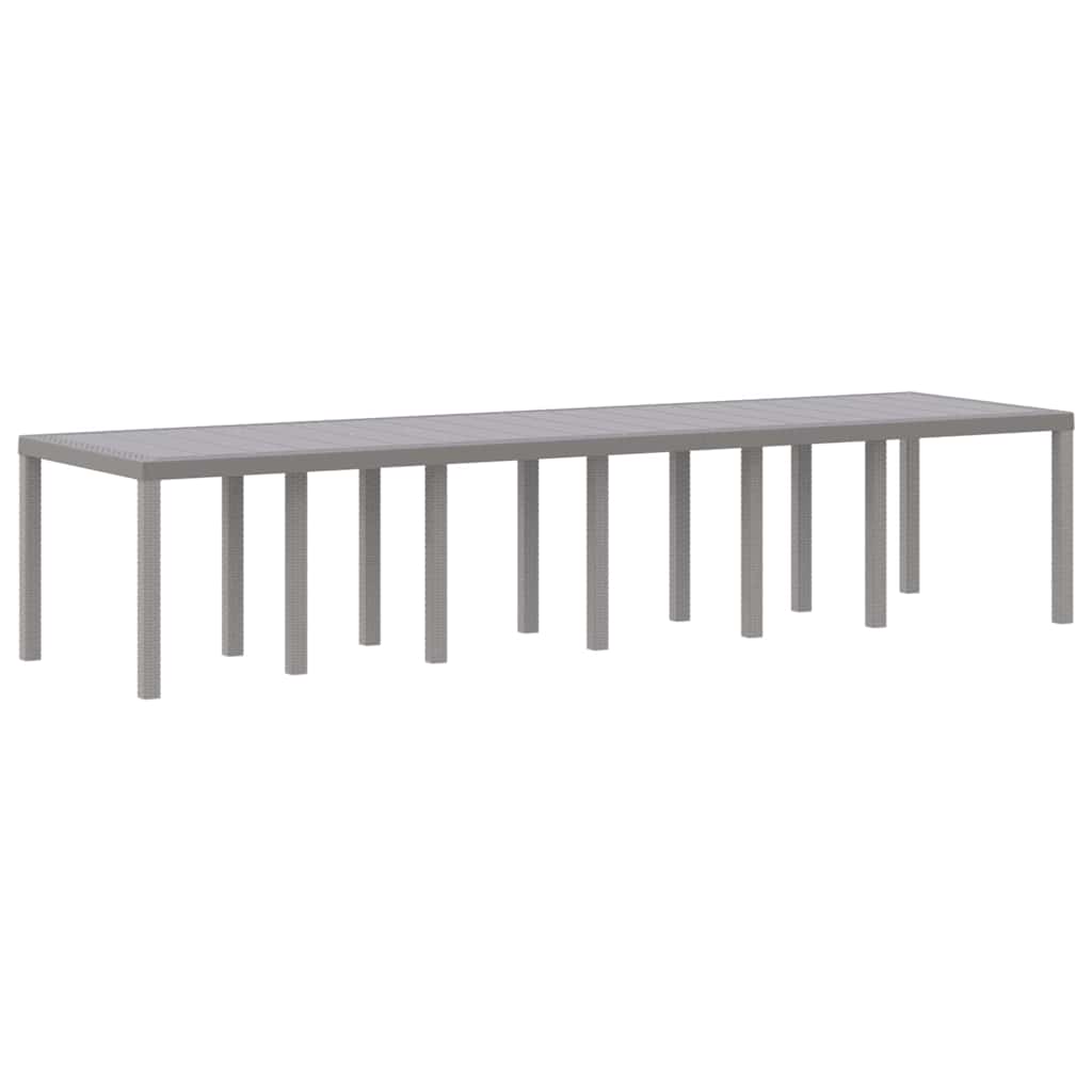 Tuin Eetset 13 pcs Lichtgrijs Polt riet