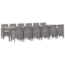 Tuin Eetset 13 pcs Lichtgrijs Polt riet