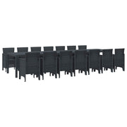 Tuin eettafelset 14 personen antraciet poly rattan
