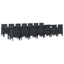 Tuin Eettafelset met kussens met kussen 15 pcs Antraciet PP