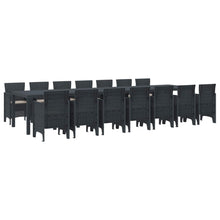 Tuin Eettafelset met kussens met kussen 15 pcs Antraciet PP