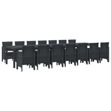Tuin Eettafelset met kussens met kussen 15 pcs Antraciet PP