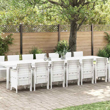 Tuin Eettafelset met kussens 15 st Wit PP