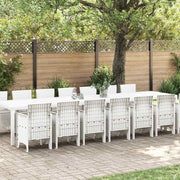 Tuin eettafelset 14 persoons wit polypropyleen