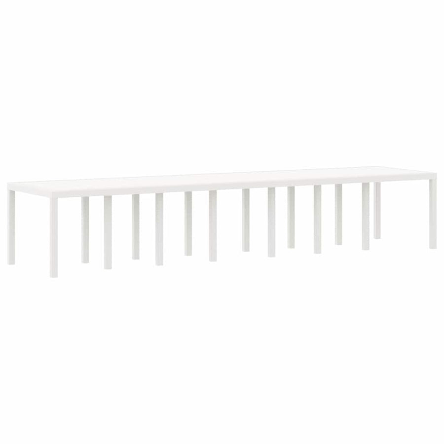Tuin Eettafelset met kussens 15 st Wit PP