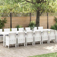 Tuin Eettafelset met kussens 15 st Wit PP
