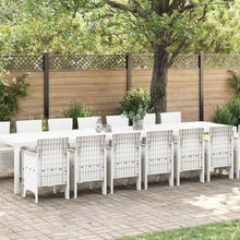 Tuin Eettafelset met kussens 15 st Wit PP