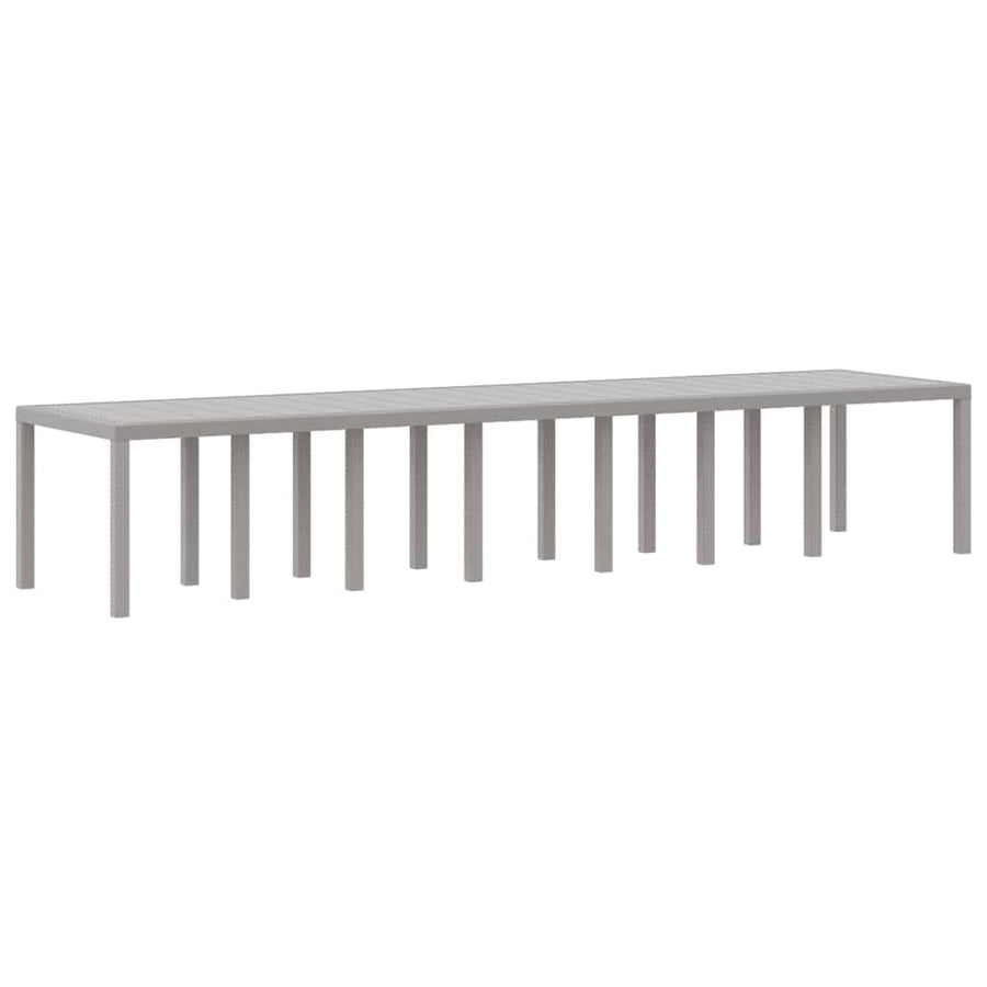 Tuin Eettafelset met kussens met kussen 15 pcs Lichtgrijs PP