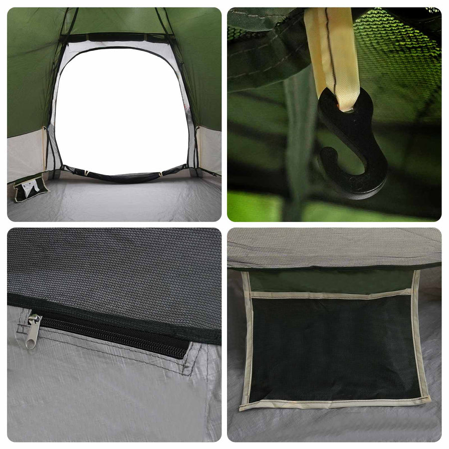 Directe Tent met opslag Groen 280 x 280 x 160 cm Staal