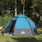 4-Person instant tent with rainfly and quick release