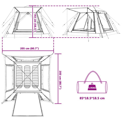 Instant Tent met Regenfly voor 3 Personen met Snelle Bevrijding