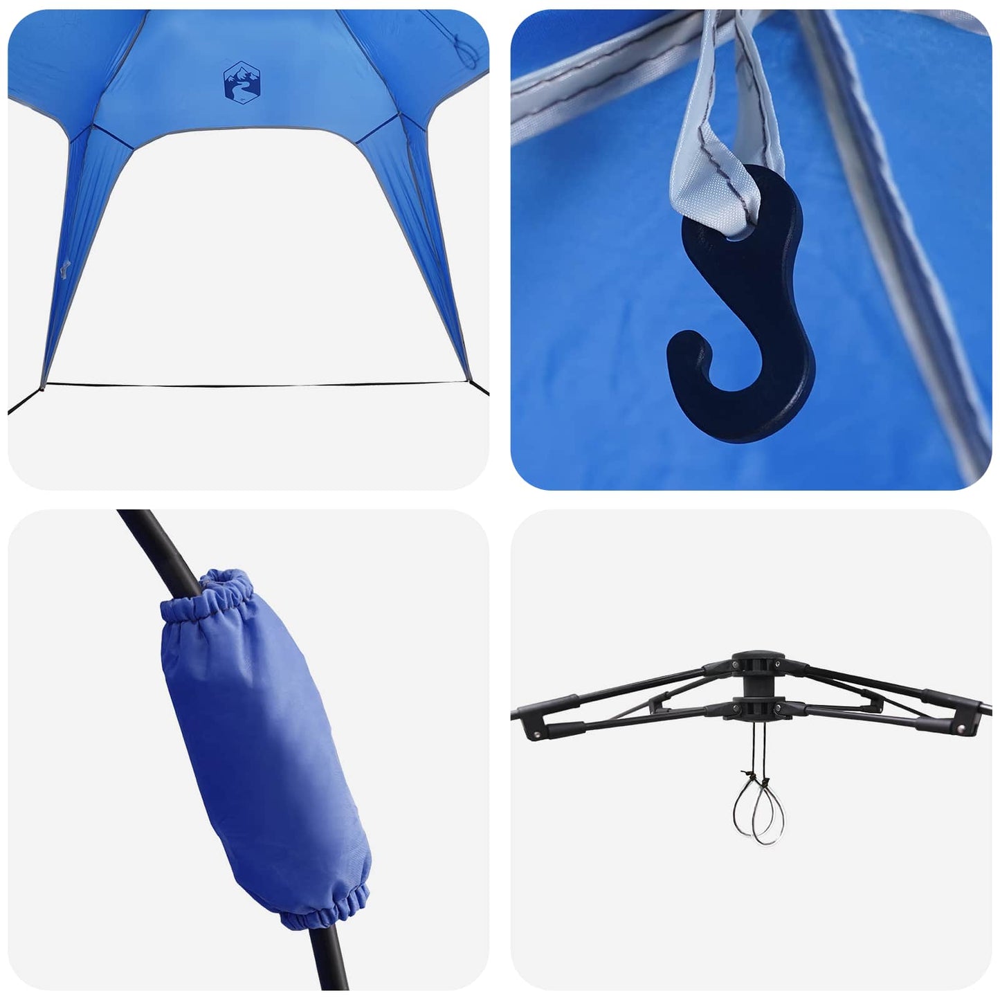 Directe Tent met opslag Azure Blauw 260 x 260 x 185 cm Staal