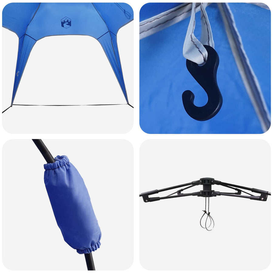 Directe Tent met opslag Azure Blauw 260 x 260 x 185 cm Staal