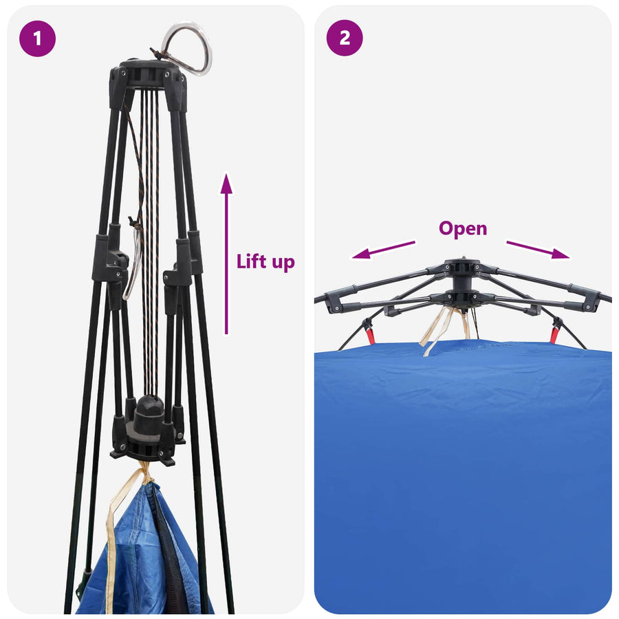 Directe Tent met opslag Azure Blauw 260 x 260 x 185 cm Staal